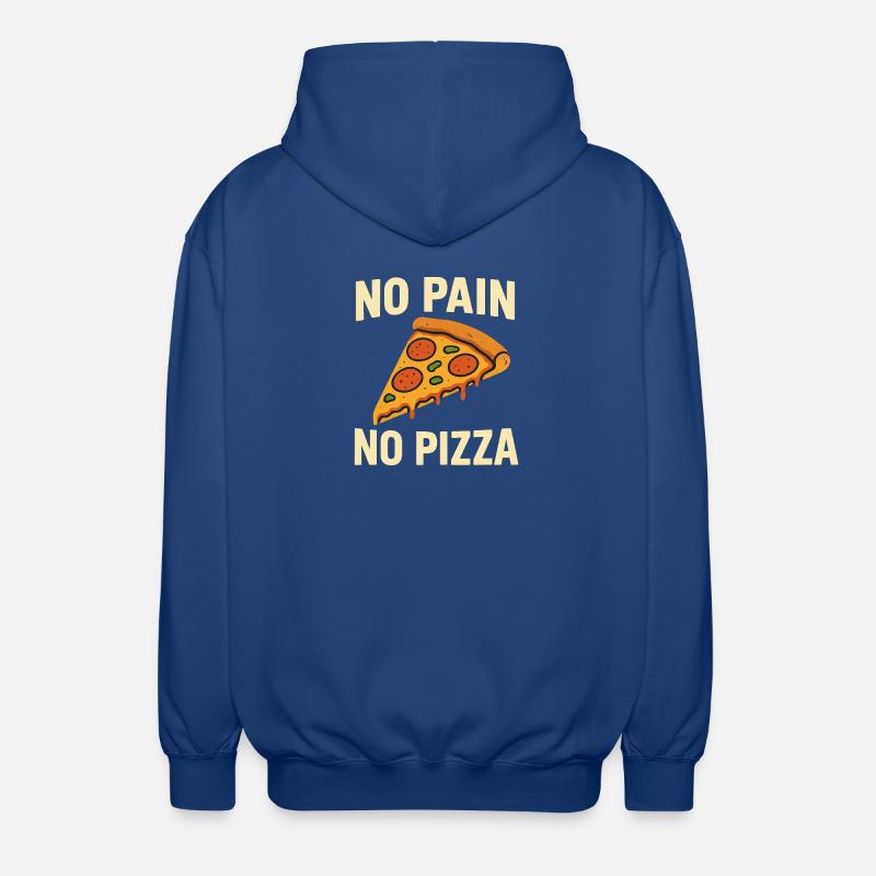 Pas de douleur, pas de pizza - Veste à capuche unisexe - bleu royal