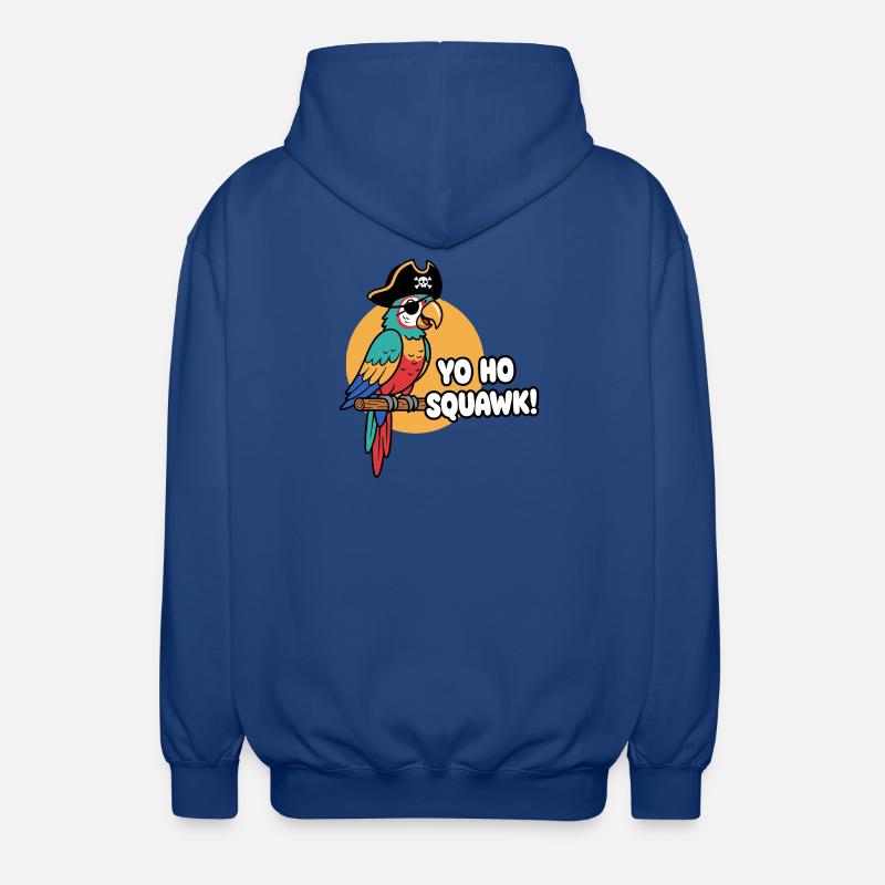 perroquet coloré pirate squawk - Veste à capuche unisexe - bleu royal