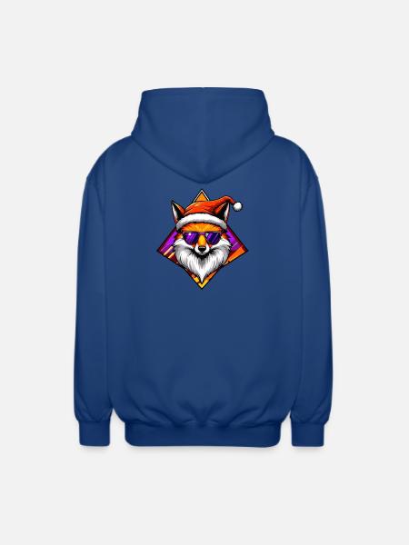 Fuchs Santa Swag - Unisex Kapuzenjacke - Royalblau