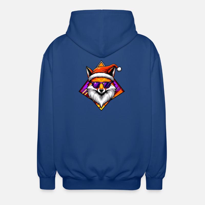 Fox Santa Swag - Veste à capuche unisexe - bleu royal