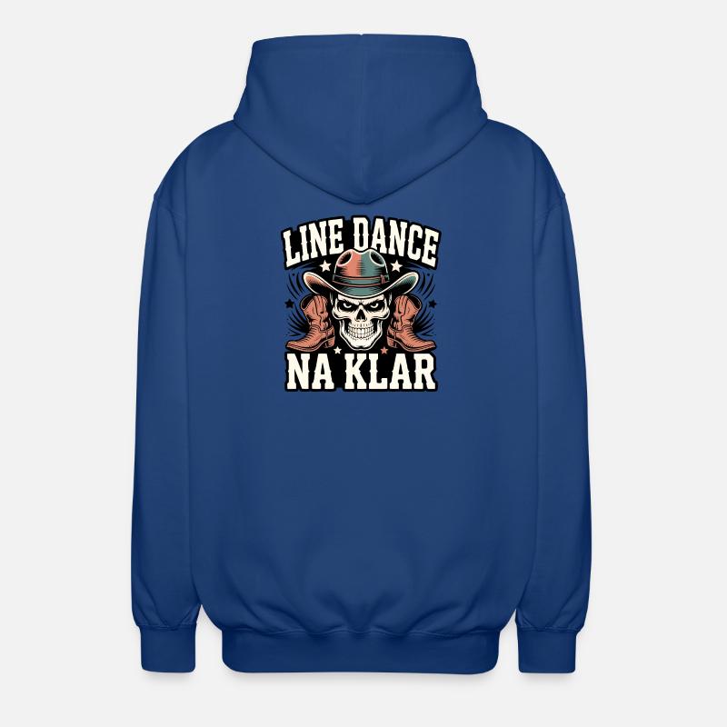 Line Dance Na Klar Skull - Unisex Kapuzenjacke - Royalblau
