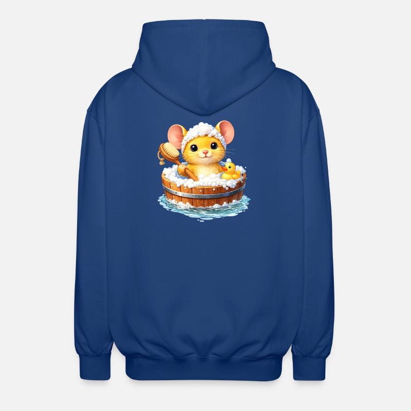 Un bain de souris mignon - Veste à capuche unisexe - bleu royal