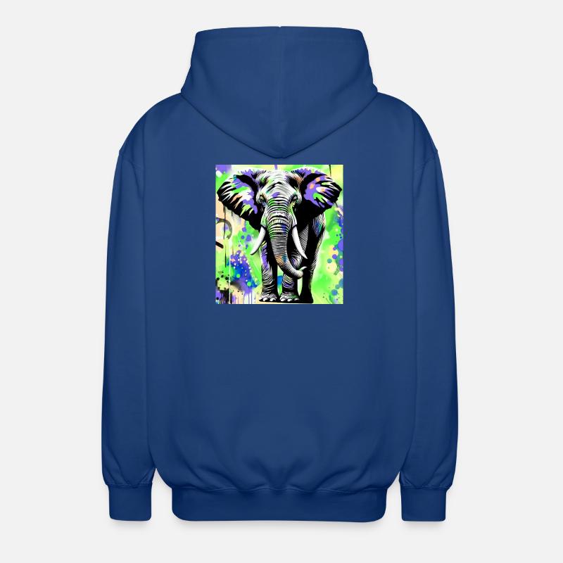 éléphant - Veste à capuche unisexe - bleu royal