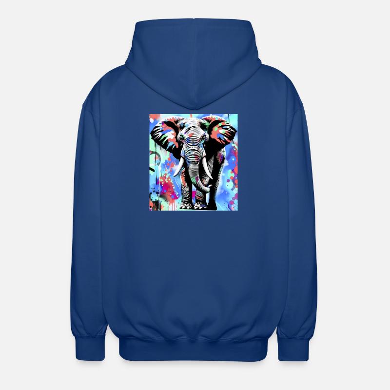 éléphant - Veste à capuche unisexe - bleu royal
