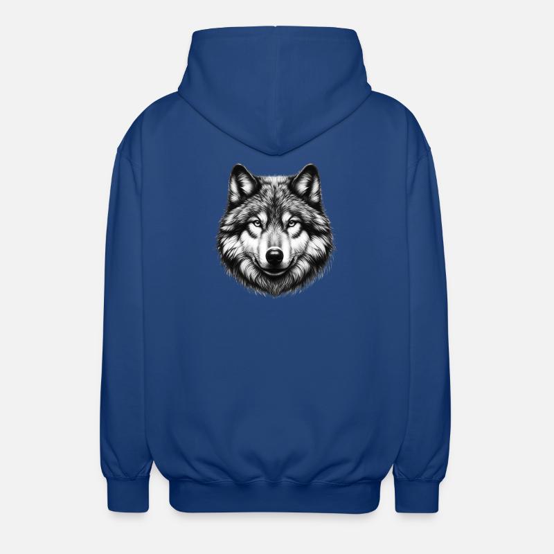 Wolf - Unisex Kapuzenjacke - Royalblau