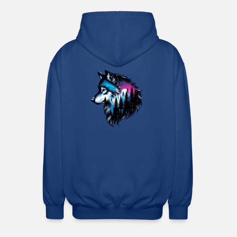 Wolf - Unisex Hooded Jacket - royal blue