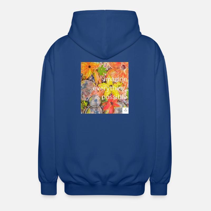 imagine everything is possible I statementstyle - Unisex Hooded Jacket - royal blue