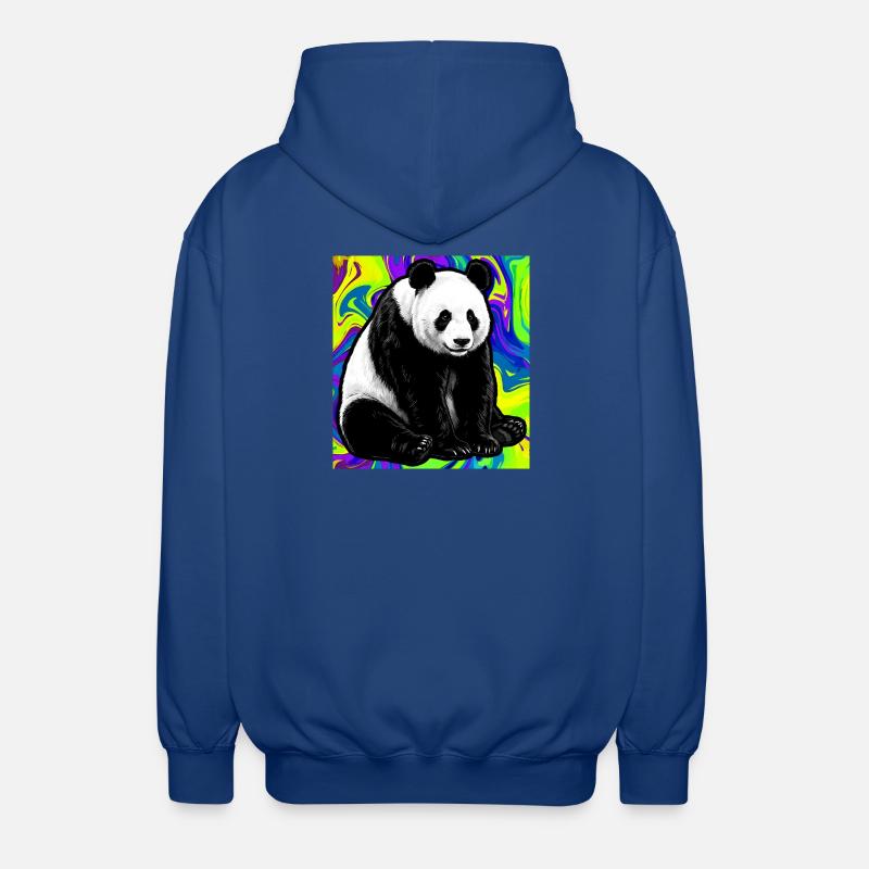 panda - Veste à capuche unisexe - bleu royal