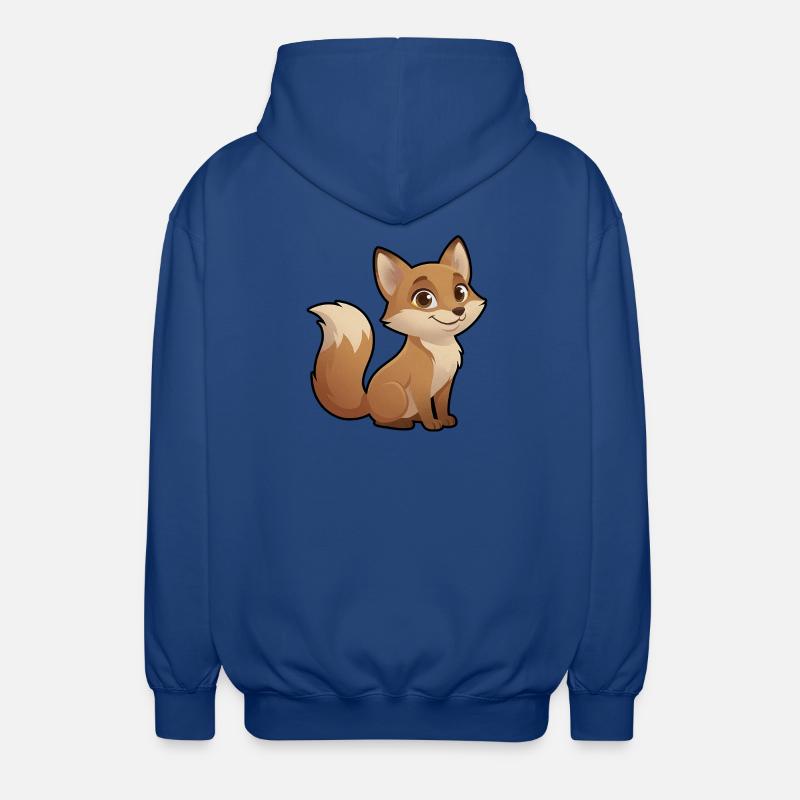 Warm cartoon fox - Unisex Hooded Jacket - royal blue
