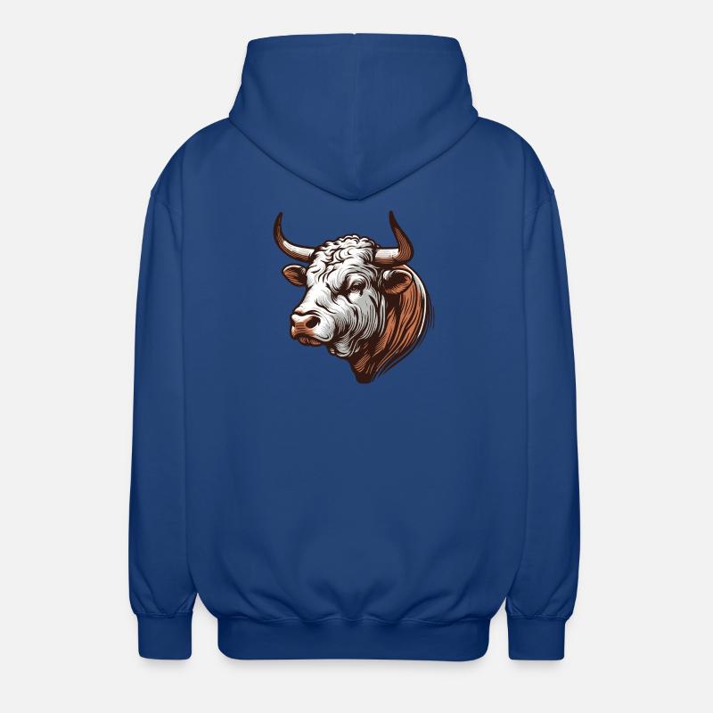 Taureau - Veste à capuche unisexe - bleu royal