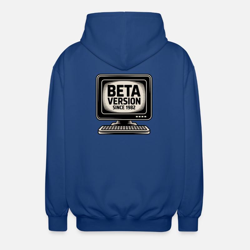 Retro Computer Beta Version Design - Unisex Kapuzenjacke - Royalblau