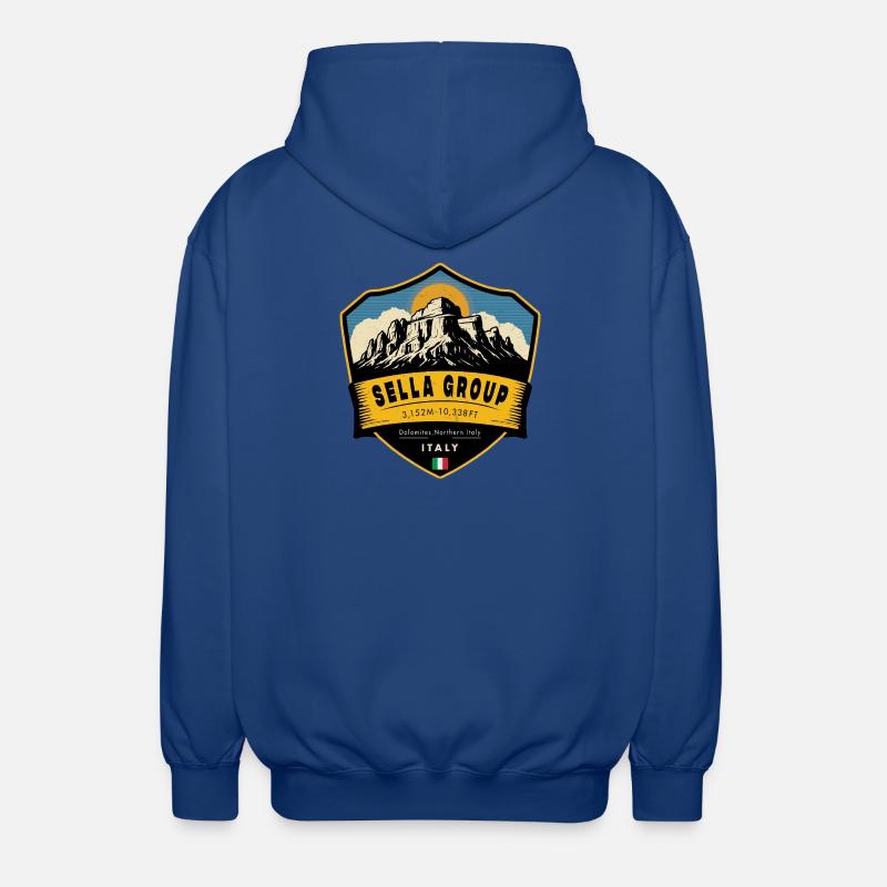 Sella Group , dolomites, italy   - Veste à capuche unisexe - bleu royal