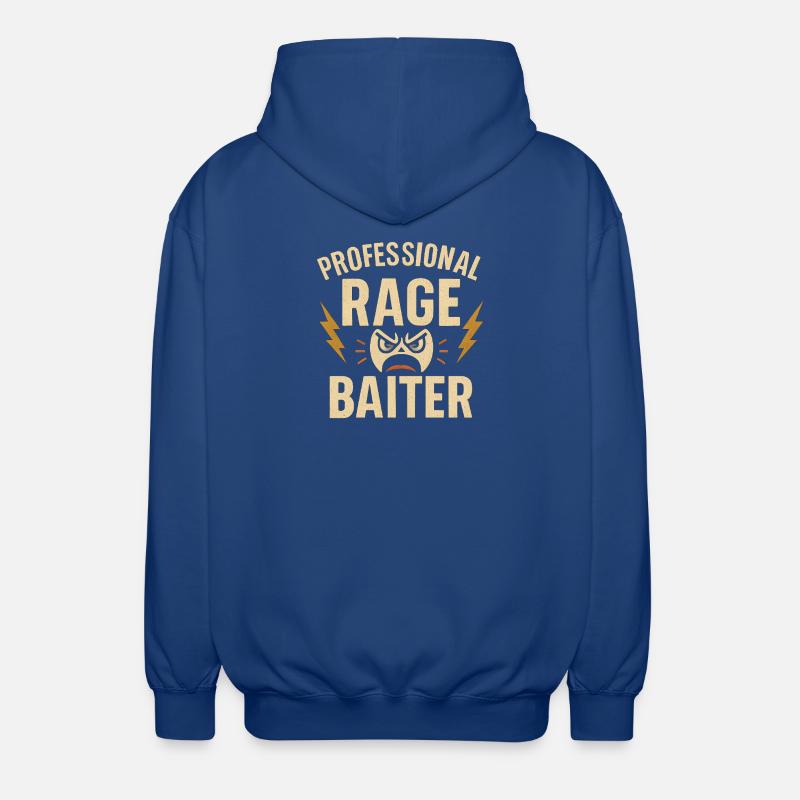 Rage Baiter professionnel, drôle de dicton - Veste à capuche unisexe - bleu royal