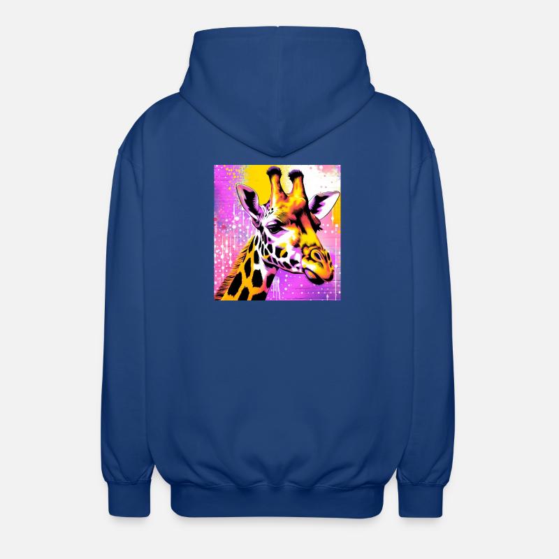 giraffe - Unisex Hooded Jacket - royal blue