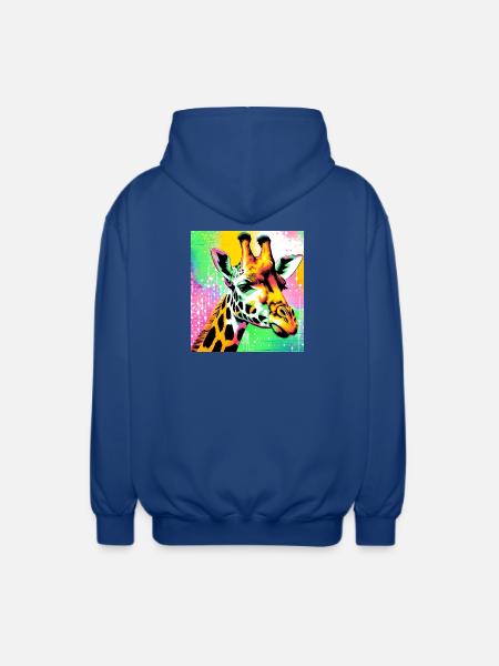 giraffe - Unisex Hooded Jacket - royal blue