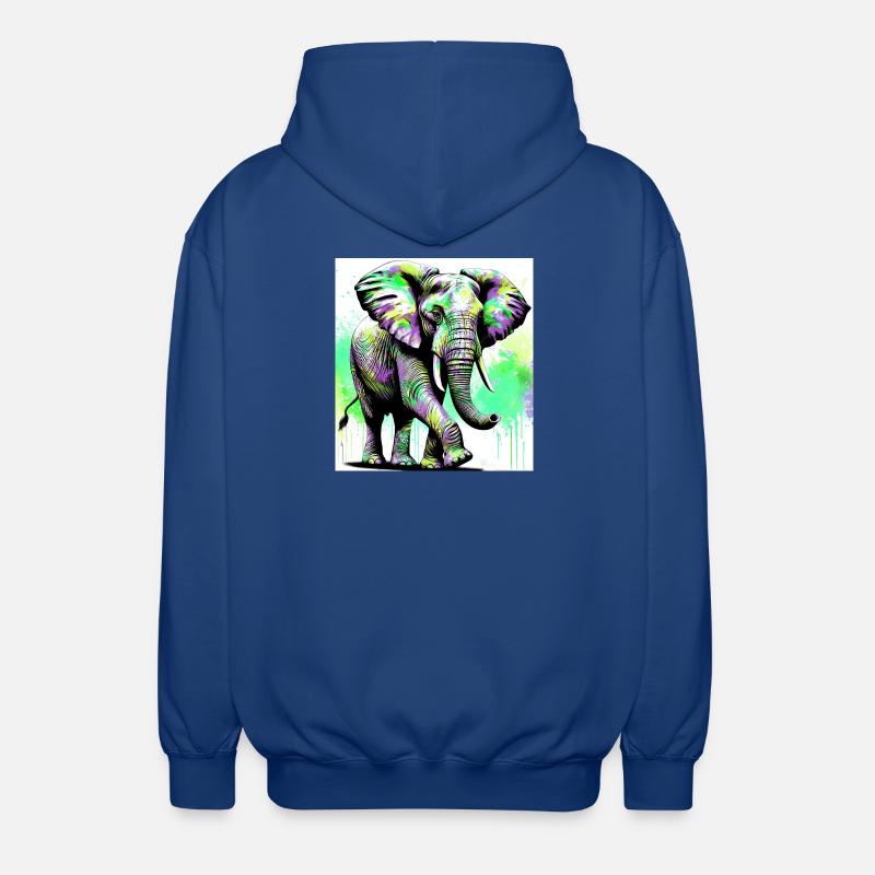 éléphant - Veste à capuche unisexe - bleu royal