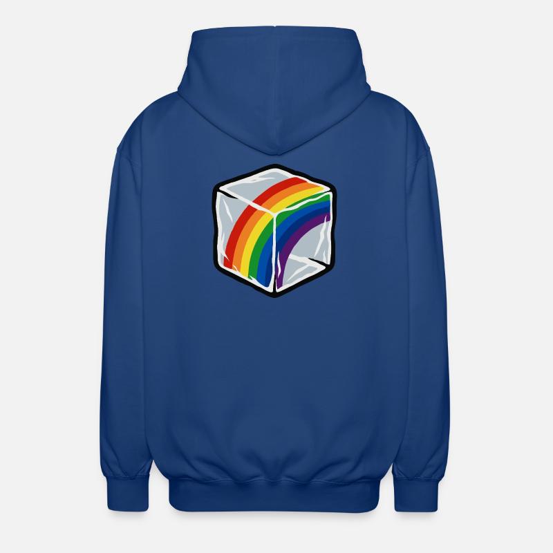 Arc-en-ciel en cube - Veste à capuche unisexe - bleu royal