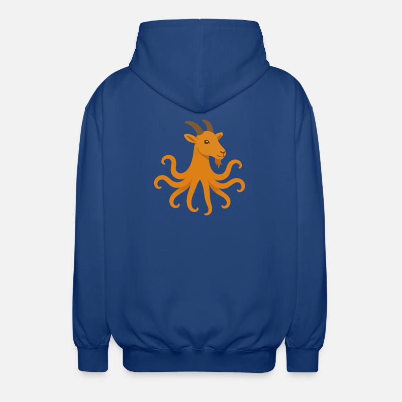 Der Oktopus oder Ziegen-Oktopus - Unisex Kapuzenjacke - Royalblau