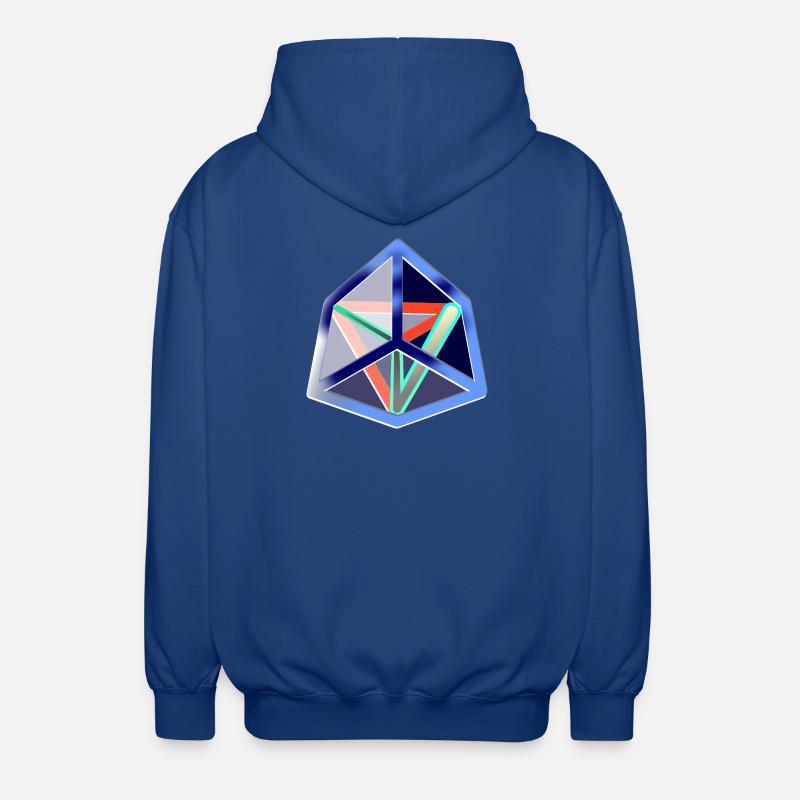 Geometrischer Move (Icy Cube) - Unisex Kapuzenjacke - Royalblau