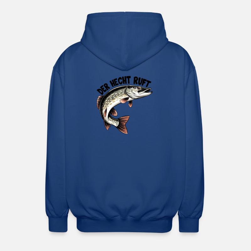 Der Hecht ruft! - Unisex Kapuzenjacke - Royalblau