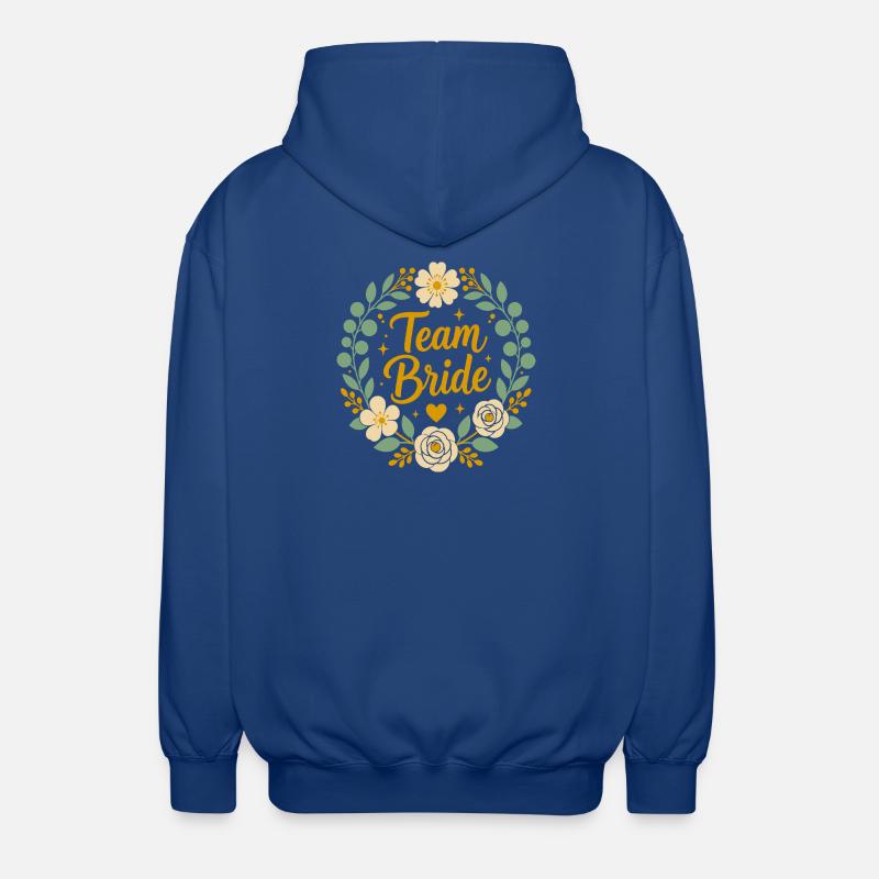 Team-Braut Blumen-Boho-Hochzeit - Unisex Kapuzenjacke - Royalblau
