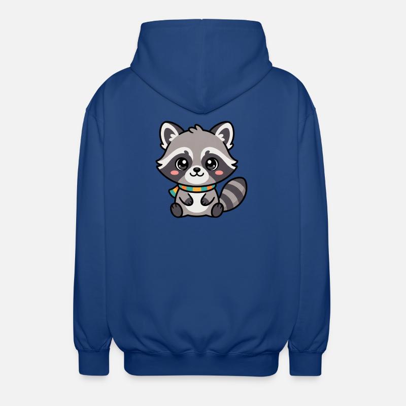 Raton laveur câlin avec écharpe - Veste à capuche unisexe - bleu royal