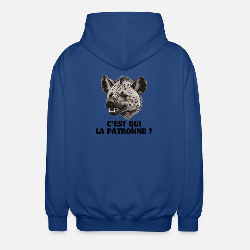 Chef, Bürohumor, Hyäne - Unisex Kapuzenjacke - Royalblau