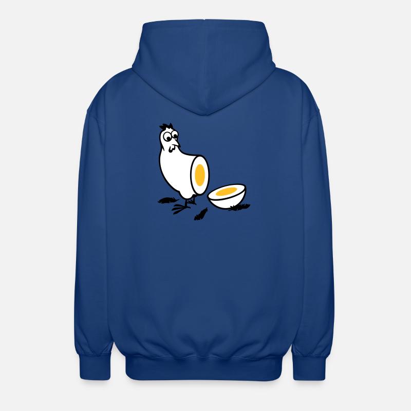 Huhn oder Ei - Unisex Kapuzenjacke - Royalblau