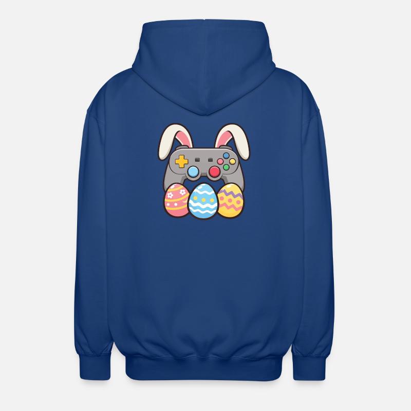 Bunny Gaming Controller Easter Gamer Fun - Unisex Hooded Jacket - royal blue