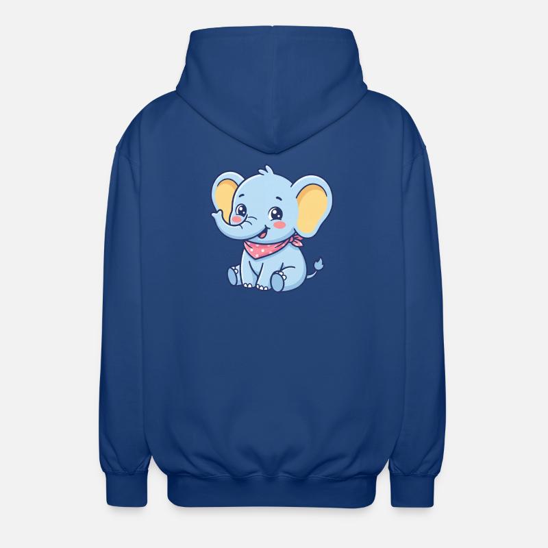 Bandana Bébé Éléphant Bleu - Veste à capuche unisexe - bleu royal