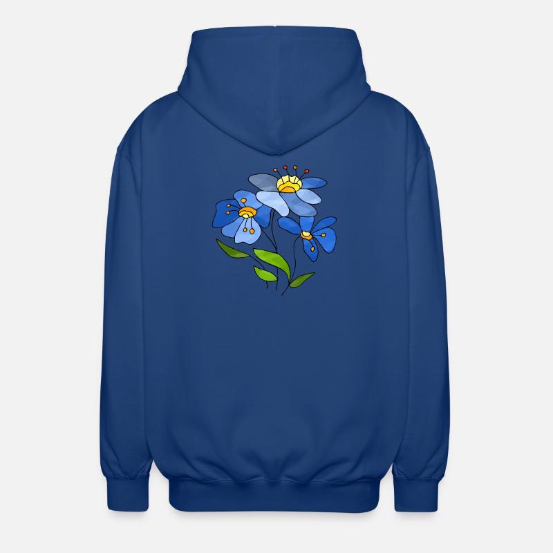 Fleur - Veste à capuche unisexe - bleu royal