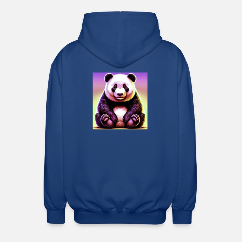 panda - Veste à capuche unisexe - bleu royal