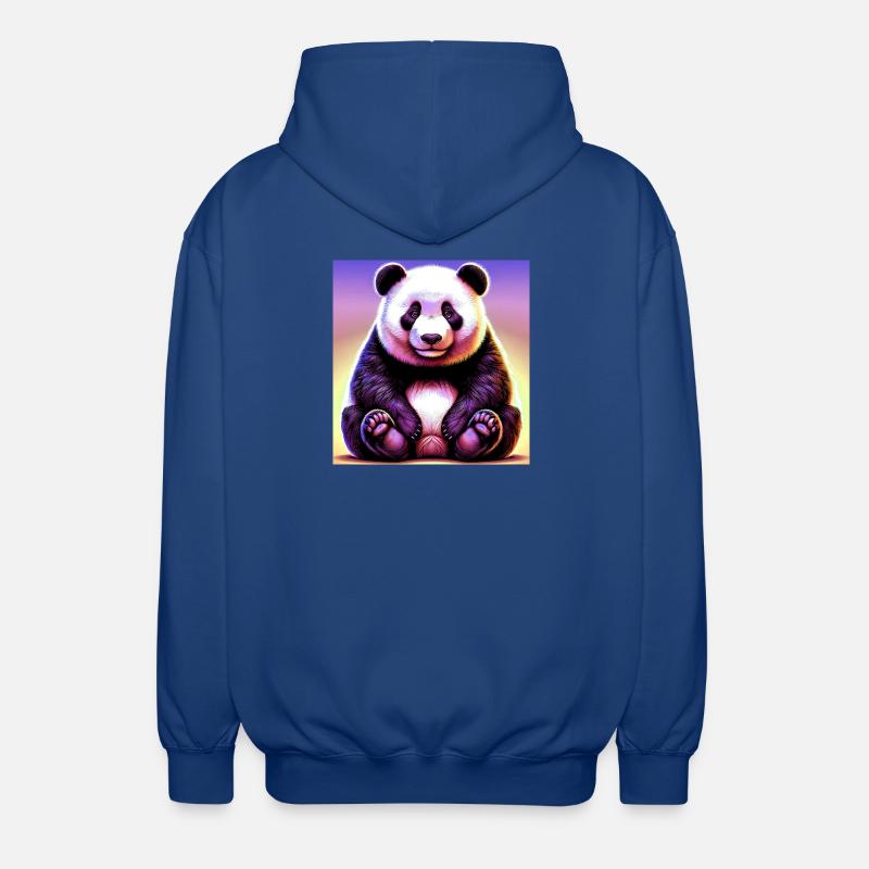panda - Veste à capuche unisexe - bleu royal