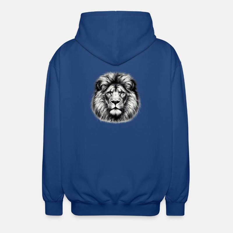 Lion - Veste à capuche unisexe - bleu royal