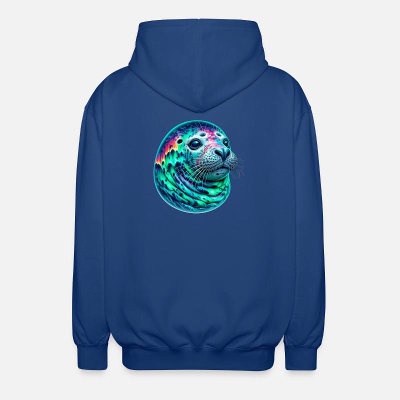 Aurora Borealis Siegel - Unisex Kapuzenjacke - Royalblau