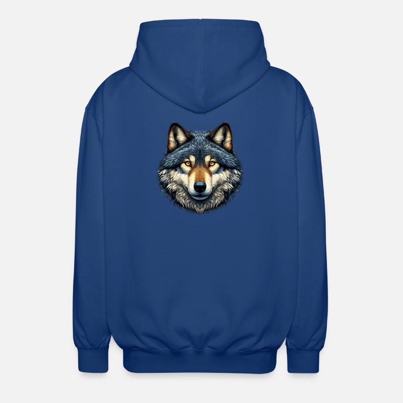 Wolf - Unisex Kapuzenjacke - Royalblau
