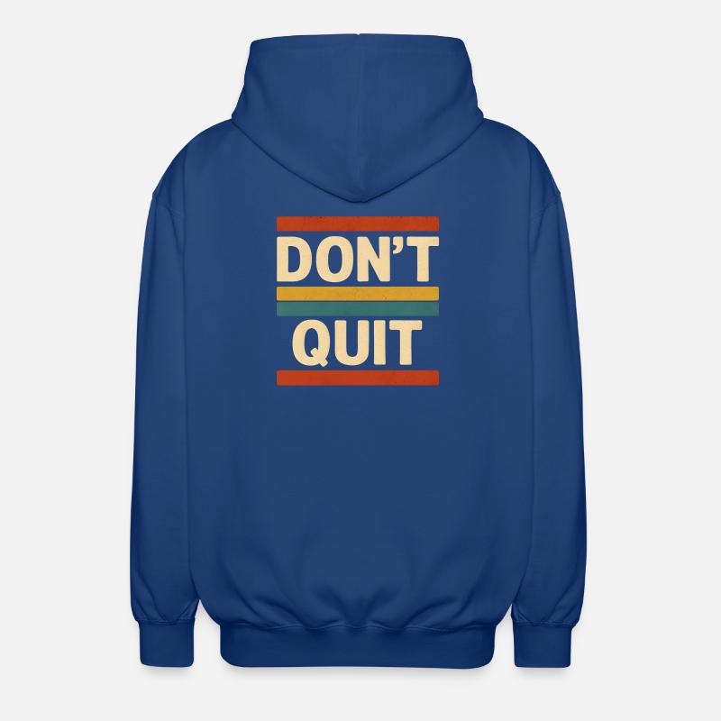 N’abandonnez pas les rayures rétro - Veste à capuche unisexe - bleu royal