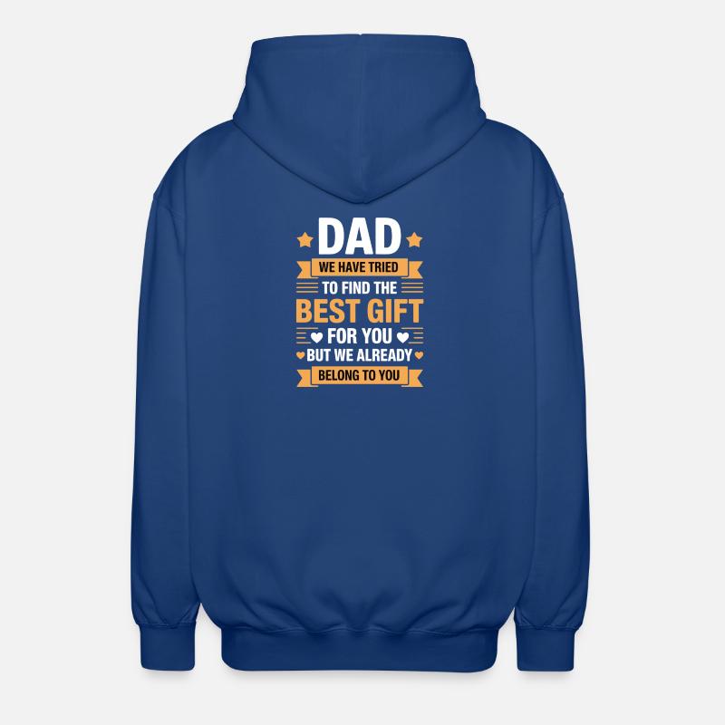 Papa-Geschenk Wir gehören dir schon - Unisex Kapuzenjacke - Royalblau