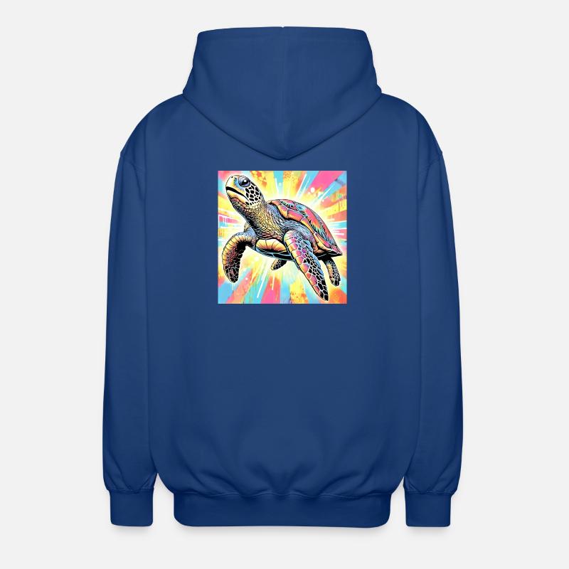 turtle - Unisex Hooded Jacket - royal blue