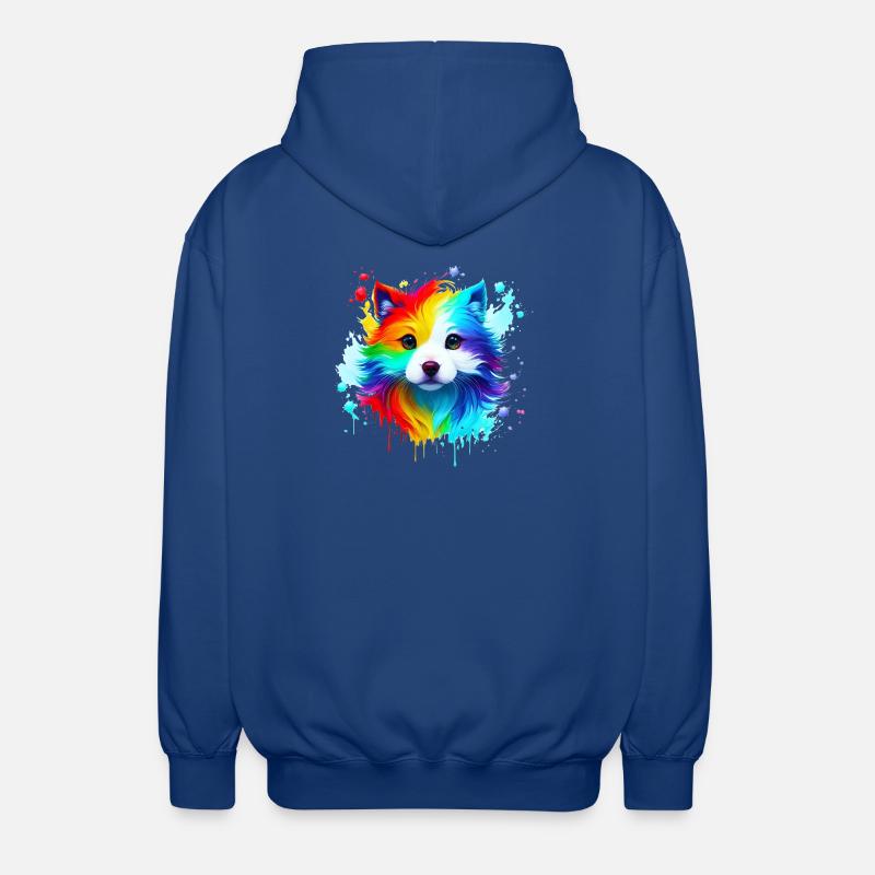 Spray arc-en-ciel pour chiot - Veste à capuche unisexe - bleu royal