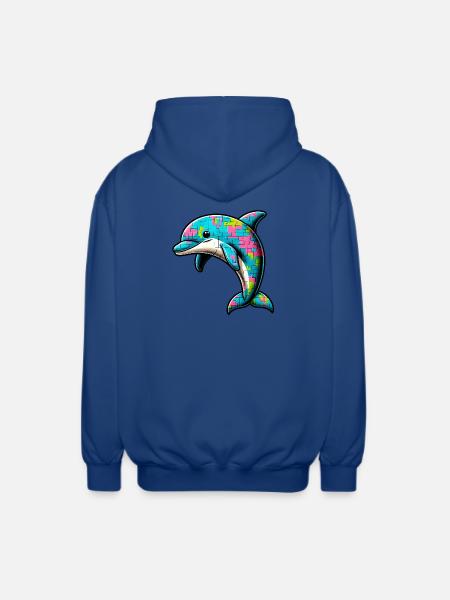Dauphin - Veste à capuche unisexe - bleu royal