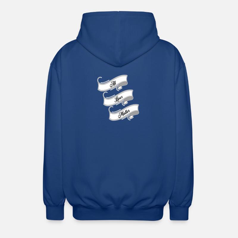 Toutes les vies comptent - Veste à capuche unisexe - bleu royal