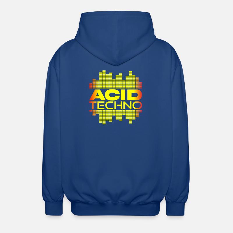 Acid Techno Pulse - Veste à capuche unisexe - bleu royal