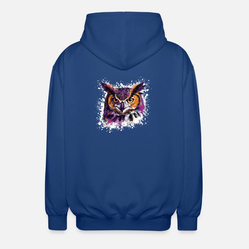 Eule Tier Nachteule - Unisex Kapuzenjacke - Royalblau