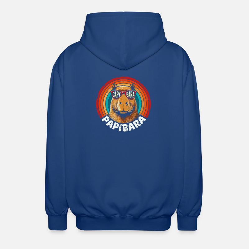 Capybara Retro Regenbogen Sonnenbrille - Unisex Kapuzenjacke - Royalblau