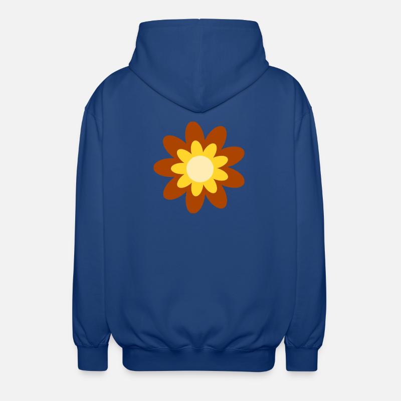 70s Flower Pattern Hippie Gift - Unisex Hooded Jacket - royal blue