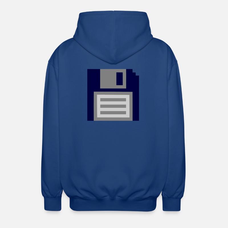 Disquette - Veste à capuche unisexe - bleu royal