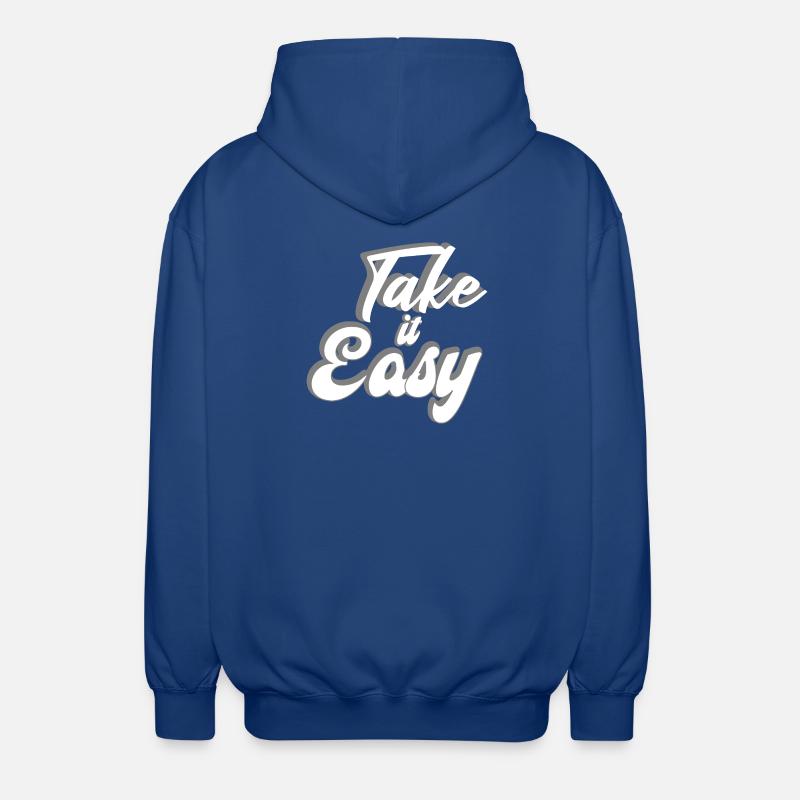 Take it Easy Design - Unisex Kapuzenjacke - Royalblau