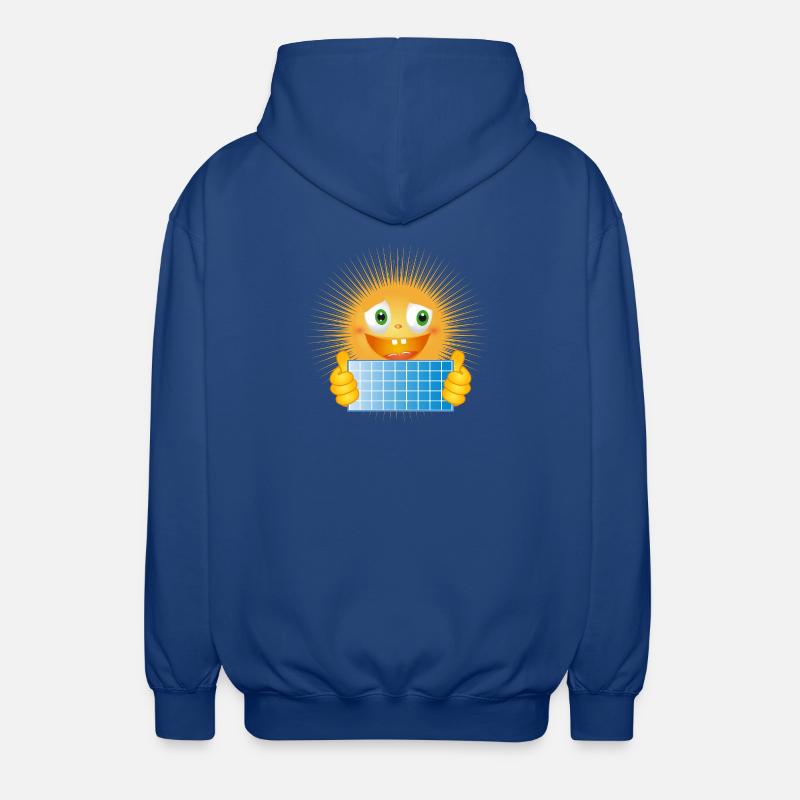 Soleil éclatant avec panneau solaire - Veste à capuche unisexe - bleu royal