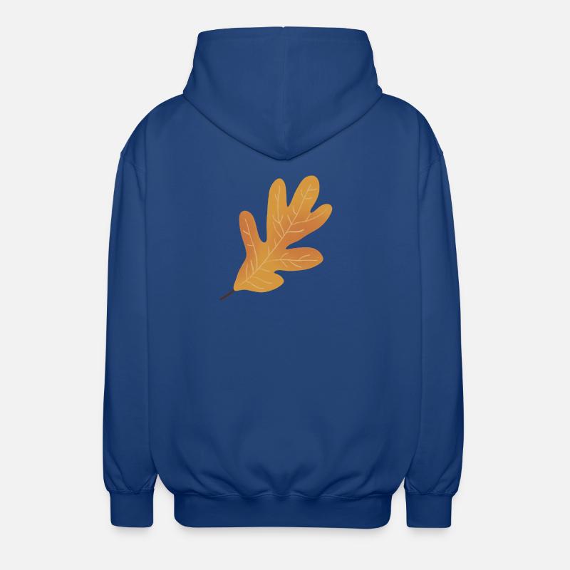 Illustration de feuille de chêne d’automne - Veste à capuche unisexe - bleu royal